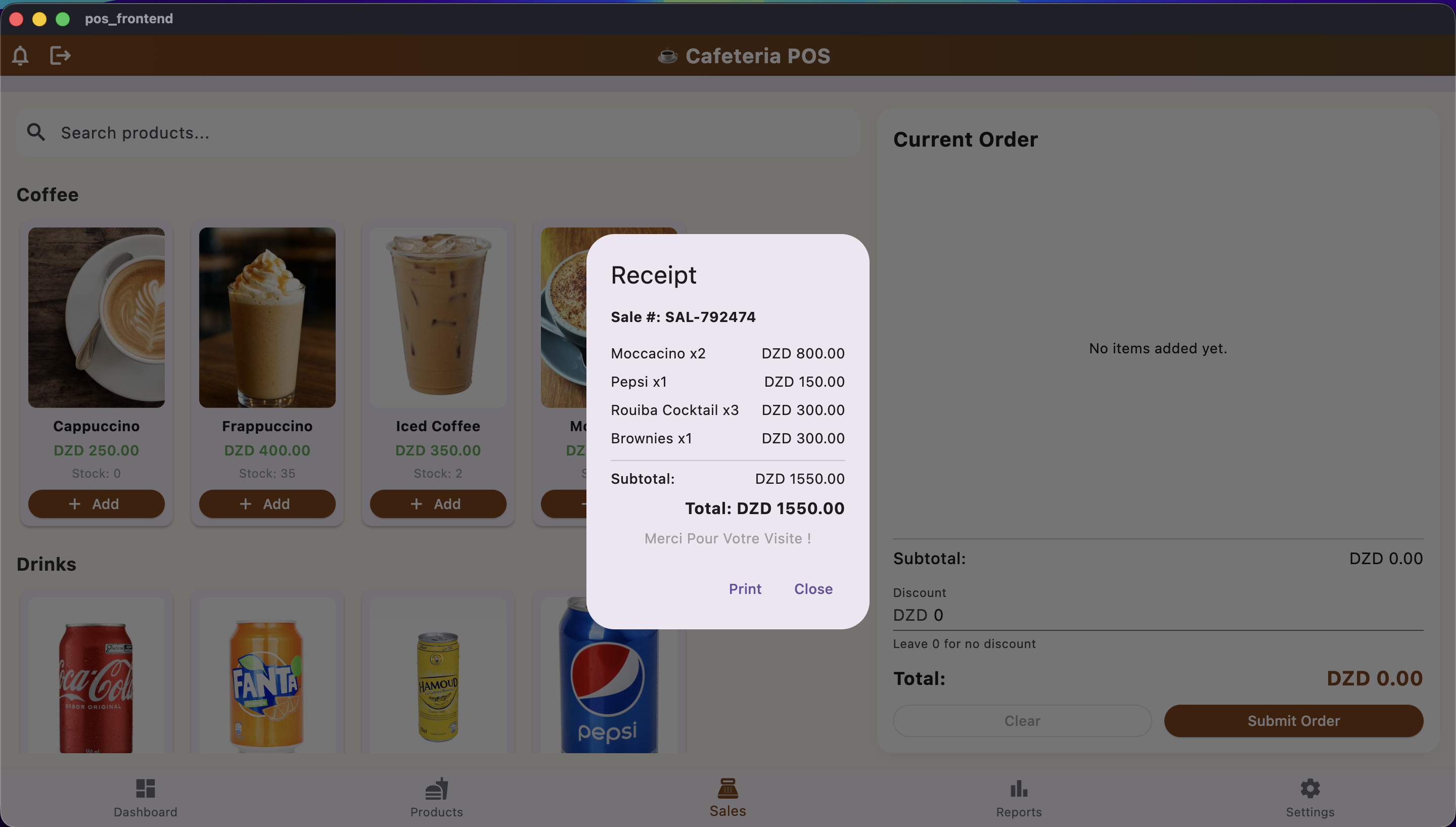 POS System Dashboard